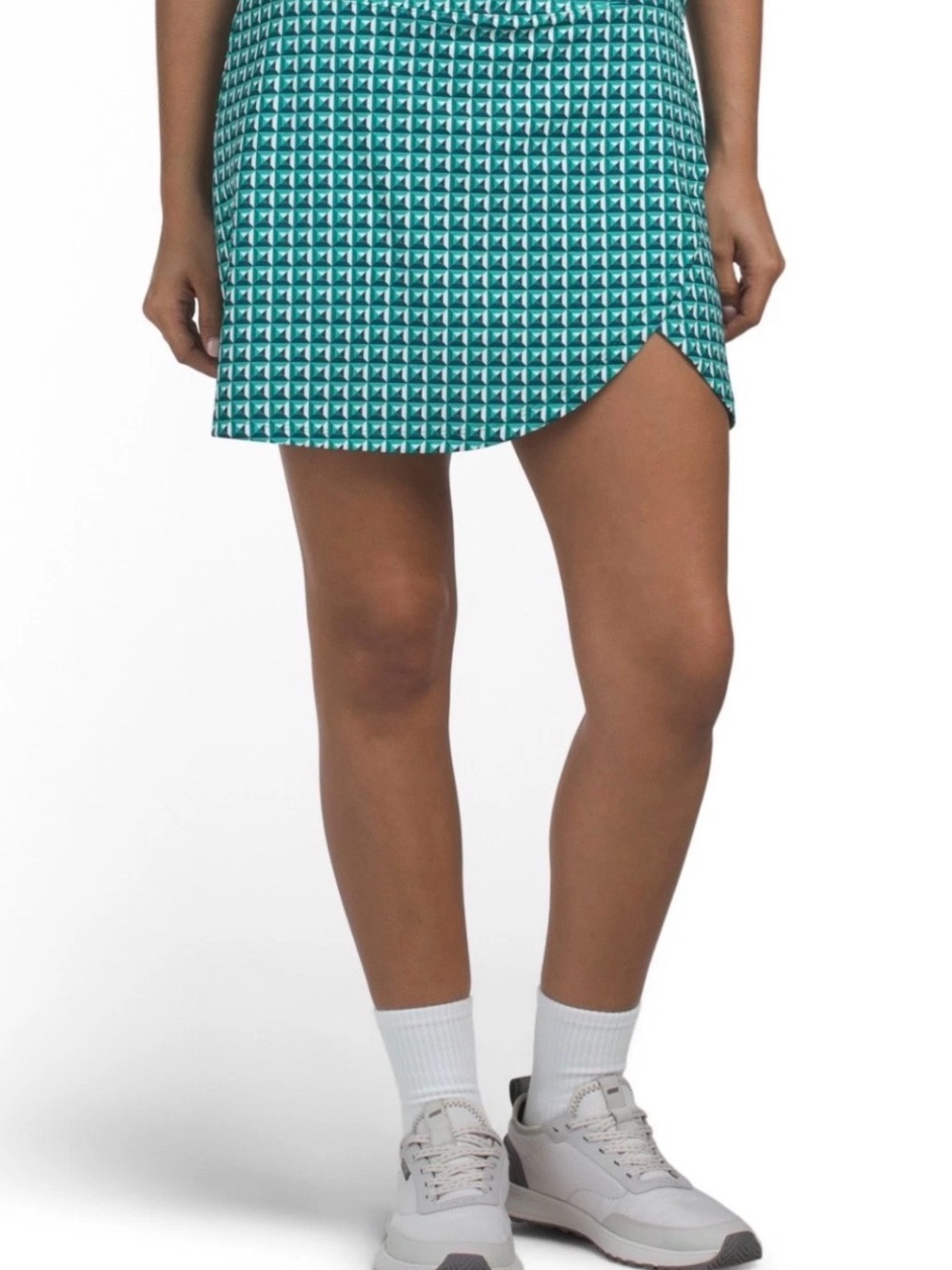 NWT A. Putnam Wrap Skort Geo Square Size XL Teal Green Womens Golf